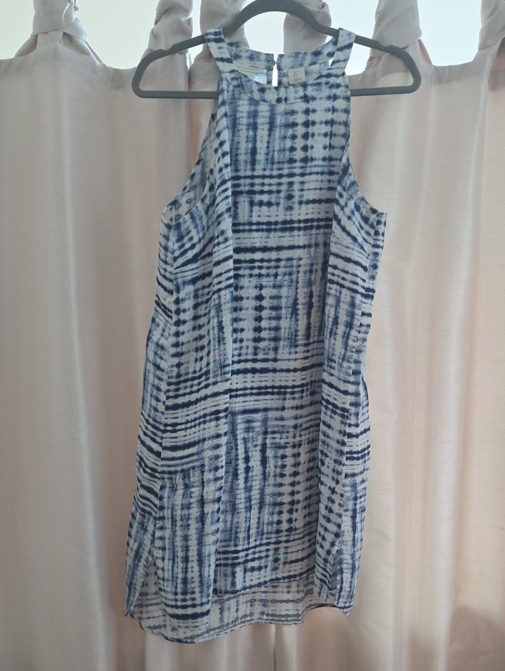 Cynthia Rowley Blue & White Tie-Dye Dress